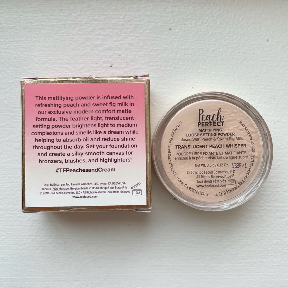 🚫SOLD🚫NWT too faced peach perfect powder - Picture 2 of 2